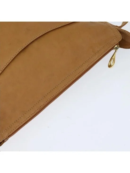 Authentic LOEWE Anagram Shoulder Bag Leather Brown Gold - Picture 13 of 16